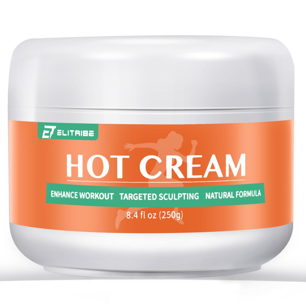 Elitribe Hot Cream Sweat Enhancer Lotion for Women and Men and Body Sculpting Cellulite Workout Ultra Moisturizing and Invigorating Body Firming Cream with Natural Oils - 8.45 Fluid Ounce