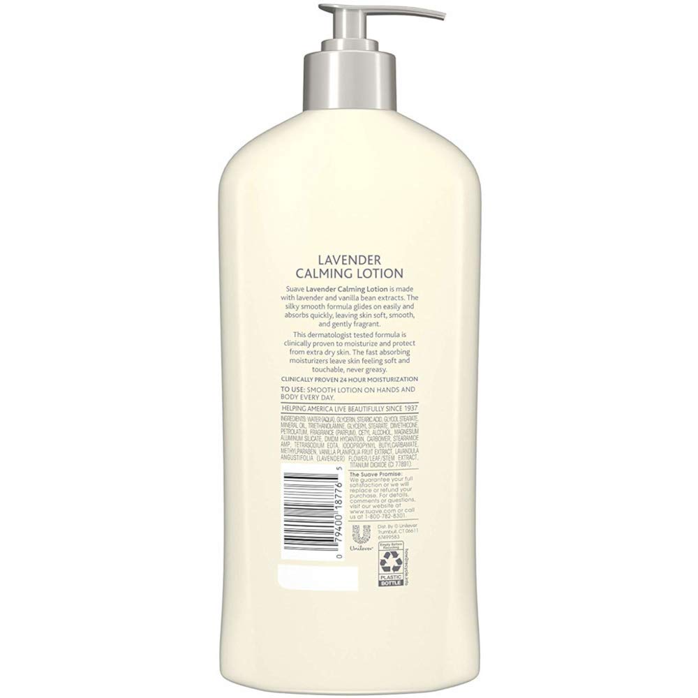 Suave Lavender Vanilla Skin Lotion 18 oz Pump - 6 Pack Moisturizer