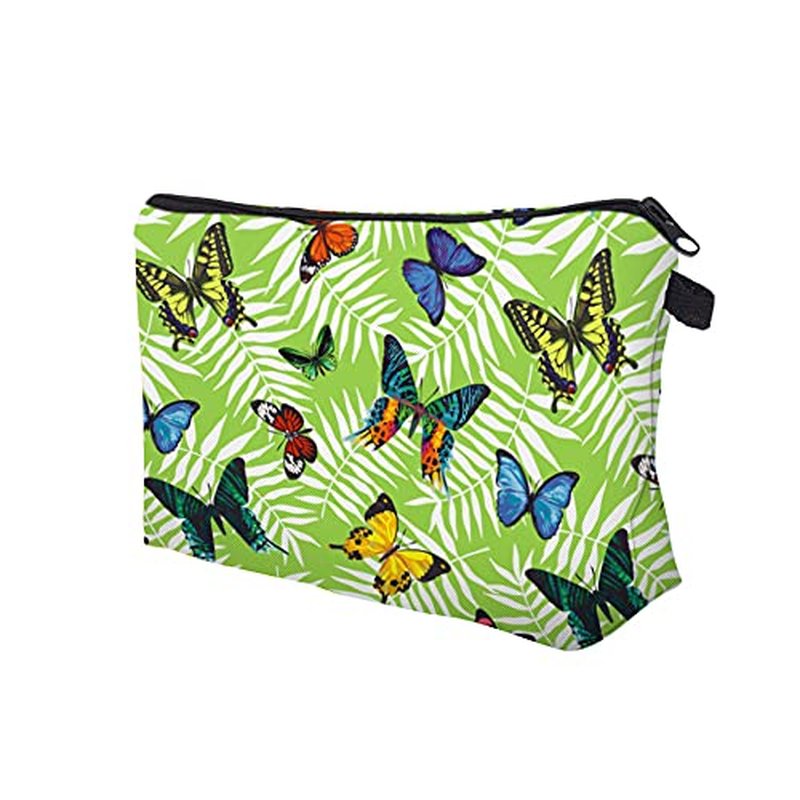 LOOMILOO Small Toiletry Bags for Women, Adorable Roomy Makeup Pouch Travel Water Resistant Cosmetic Purse Accessories Organizer Gift(Modern Abstract 55548)