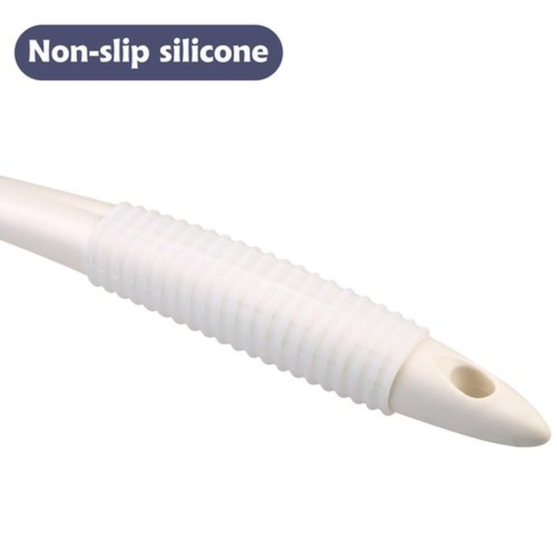 BEDELITE Back Bath Brush Long Handle for Shower - Soft Shower Brush for Men & Women,Back Brush Scrubber(16.4" Long), Skin Exfoliator for Bath Scrubber Body Brush(Ivory)