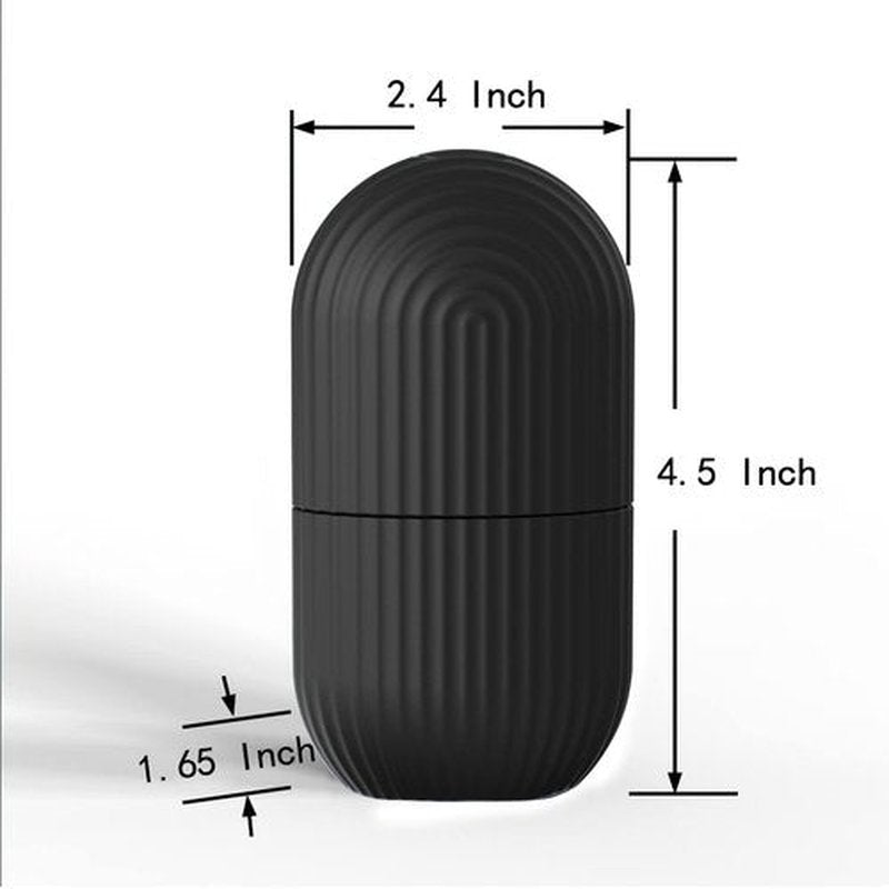 KOGITI Ice Mold for Face, Ice Roller for Face & Eye, Beauty Facial Ice Rollers Ice Holder Mold Face Puffiness Relief Massage Skin Care Tools, Ice Facial Cube (Black)