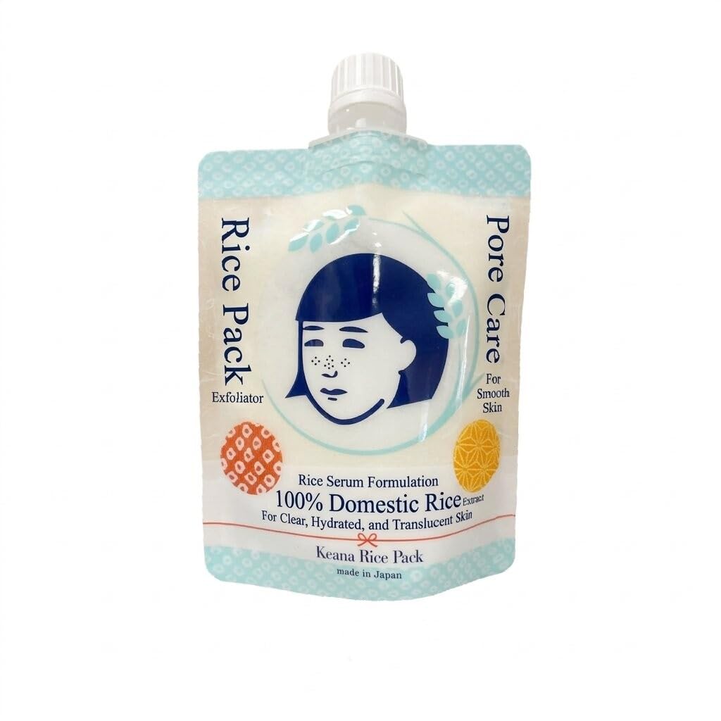 Ishizawa Lab Keana Nadeshiko Rice Pack 170g – Japanese Wash-Off Face Mask, Rice-Derived Moisturizing Formula, Smooth Texture Care, Non-Sticky Finish, Made in Japan