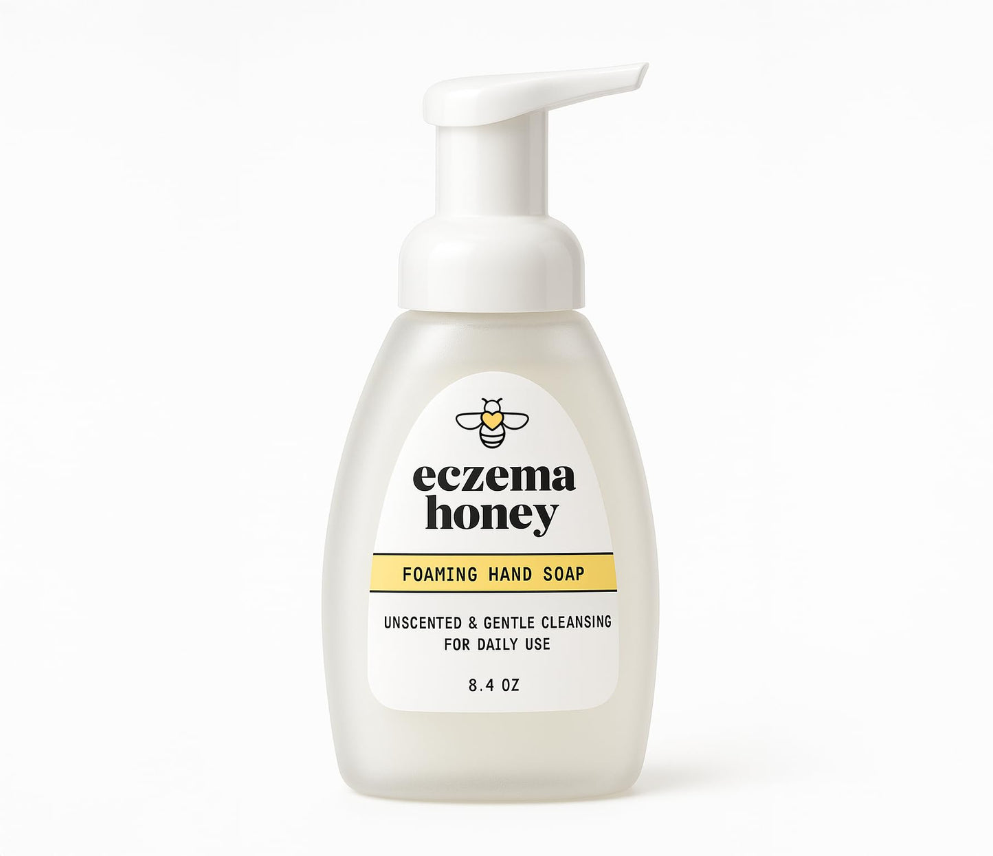 ECZEMA HONEY Gentle Foaming Hand Soap - Gentle Cleanser for Dry Hands - Non-Toxic Unscented Hand Soap - Natural Hand Cleaner for Bathroom & Kitchen - Organic Honey Handwash (16 Oz)