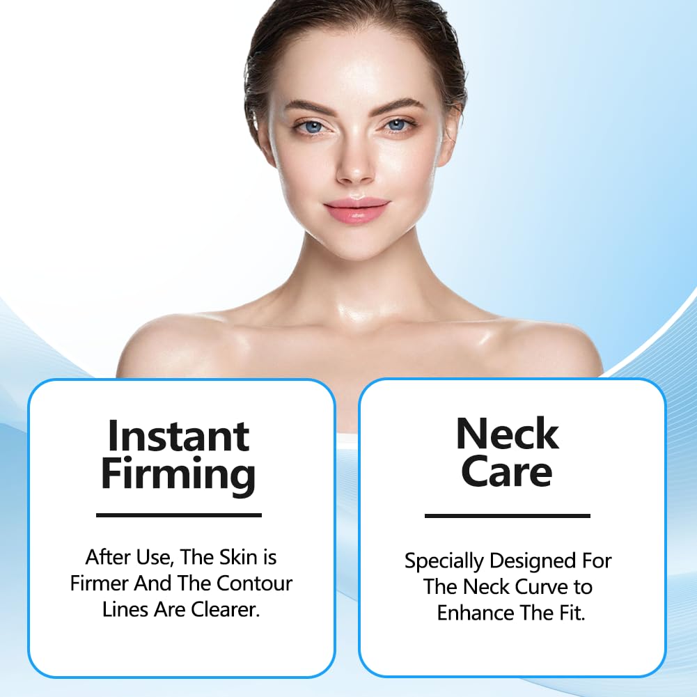 Neck Lift Tape Invisible Behind Neck – 20 PCS+4 Strips, Reusable Durable Waterproof Neck Wrinkle Patches, Invisible Lifting Neck Strips for Double Chin, Jowls & Wrinkles, Instant Face & Neck Lift