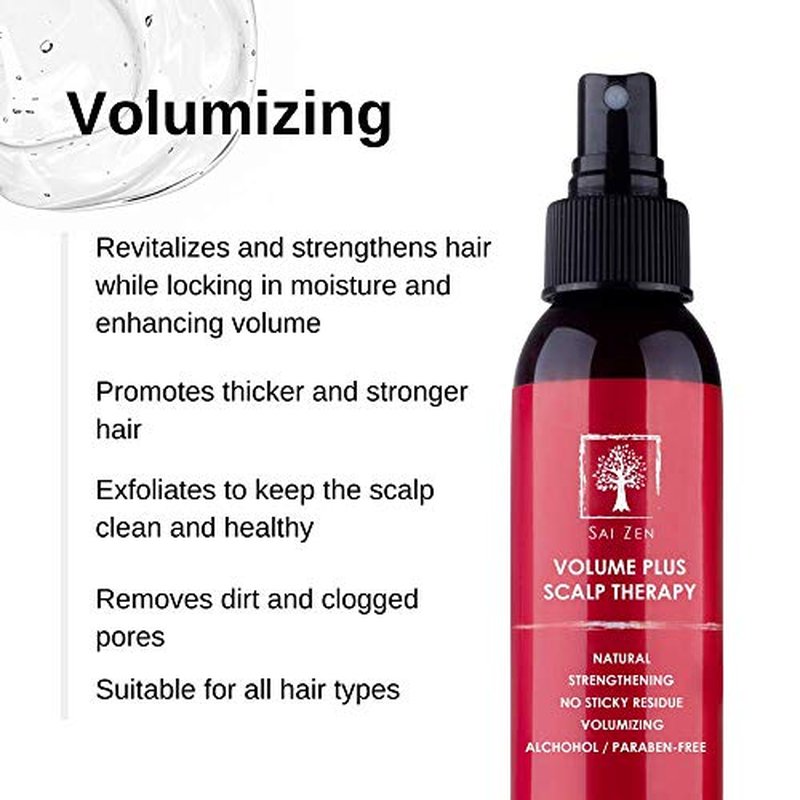Sai Zen Volume Plus Scalp Therapy Spray | Post-Shower Hair Strengthening Formula | Made in USA | Alcohol and Paraben Free, 2 oz.