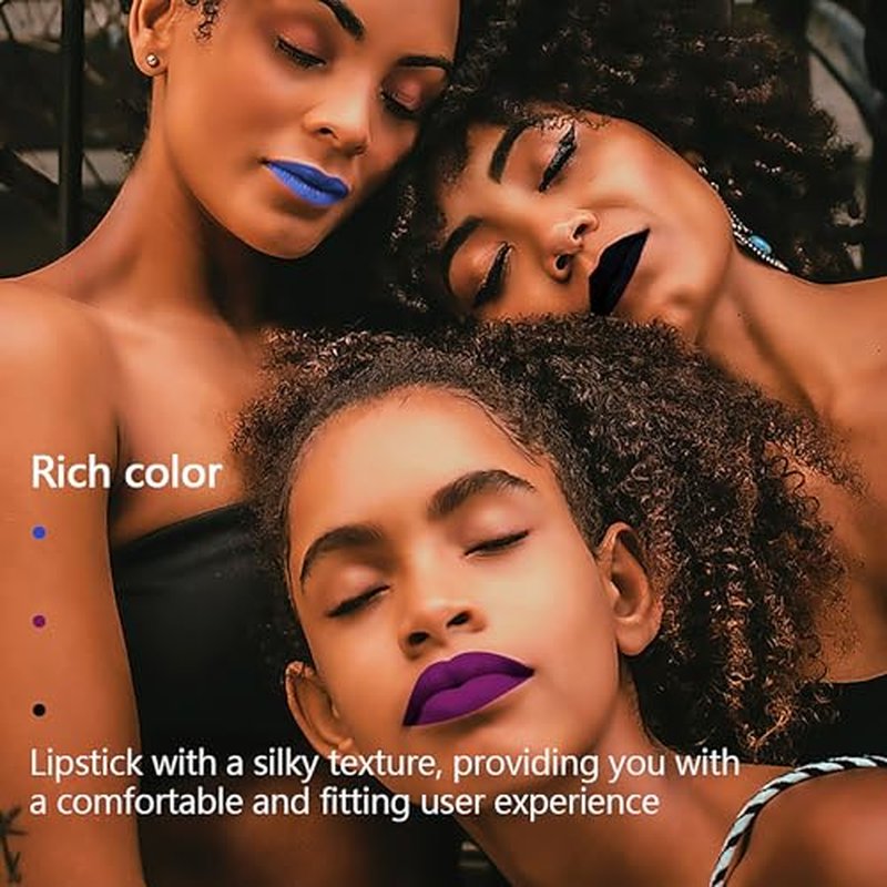 Easilydays Purple Matte Liquid Lipstick, Skull Face Diamond Shiny Gothic Lip Gloss, Sparkling High Pigment Waterproof Longlasting Lip Shimmer Lip Glaze for Halloween Parties Cosplay Makeup, #01