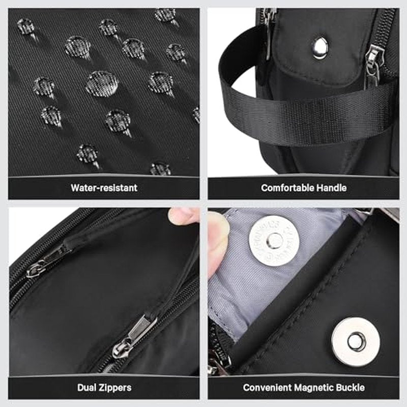 Estour Toiletry Bag for Men, Travel Toiletry Bag Travel Essentials, Dopp Kit Water-resistant Shaving Bag,Bathroom Bag Toiletries Organizer,Classic Black(Polyster)