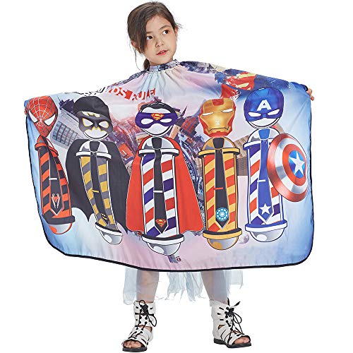 Kids Barber Cape Hair Cutting Hairdressing Salon Styling Cloth Apron Cover Gown for Children Boys Girls Toddler
