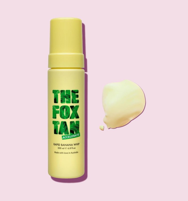 Fox Tan Rapid Banana Whip - Natural Tanning Accelerator Lotion for Deeper, Faster Tans | Hydrated Skin, 200mL
