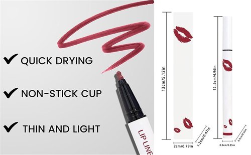 Anokia Cool Story Lip Liner Liquid, Cool Story Lip Liner, Longwear Liquid Lip Liner, Liquid Lipstick & Lip Liner Pencil, 2-in-1 Waterproof Long-Lasting Matte Liquid Lipstick for Women (06#, 0.6ml)