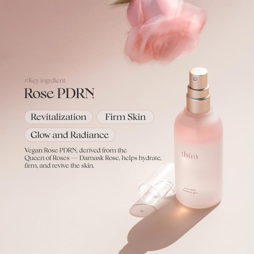thim rose pdrn radiance mist spray serum - Clinically Tested, Vegan Skin Care, Hydrating, Lightweight Facial Radiance For All Skin Types (100ml /3.38 fl.oz.)