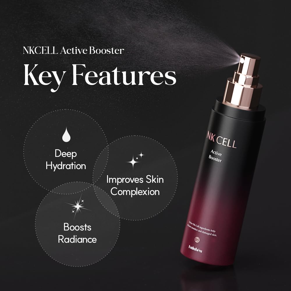 Lulubeu Active Booster Mist with NK Cell Technology, Hydrating & Firming Facial Toner Spray, 3.38 fl oz