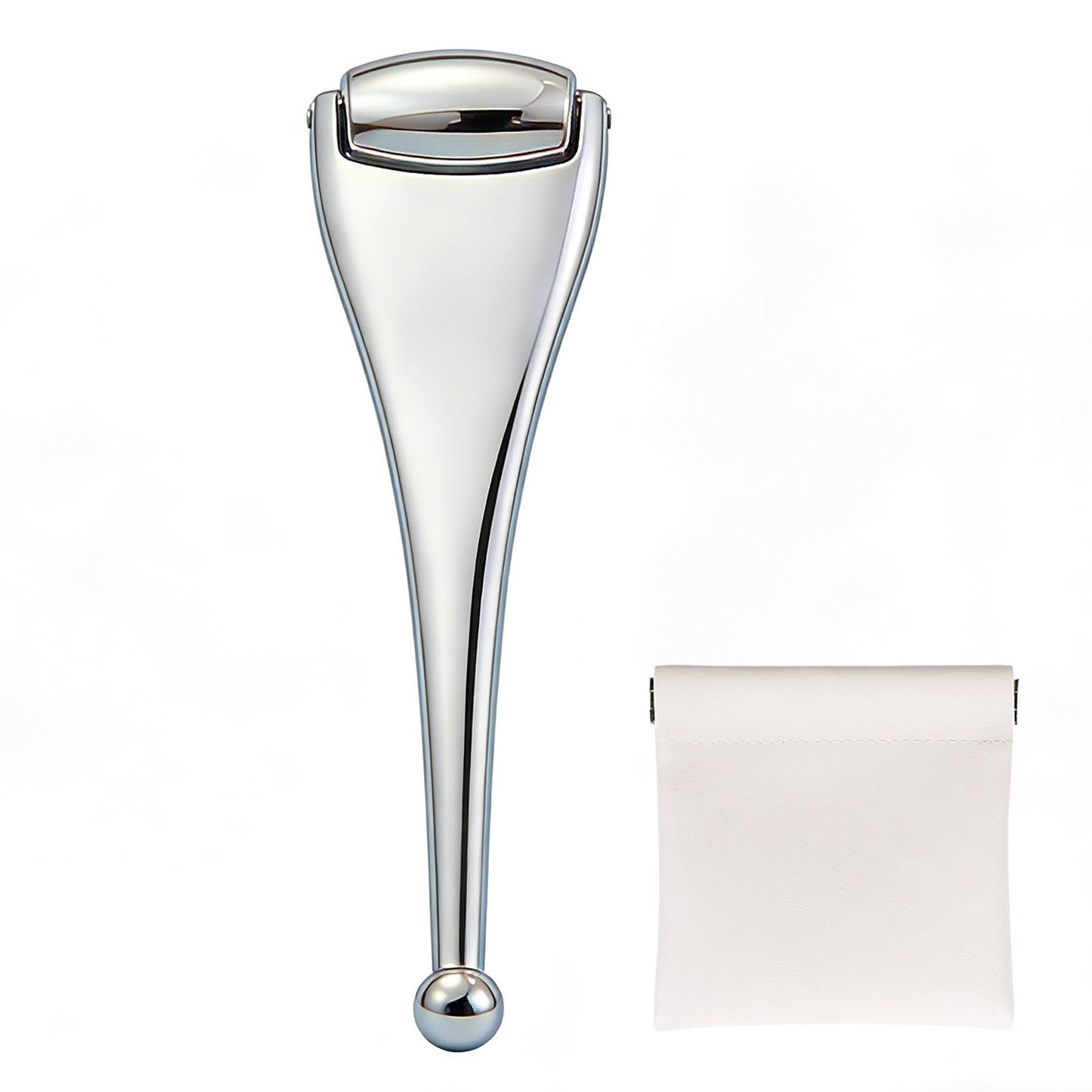 Jepiu Gentle Metal Eyelid Massage Wand for Blocked Glands - Relieves Chalazion, Stye, Dry Eyes, and MGD,Eye Roller for Improves Meibum Flow & Unclogs Oil Glands