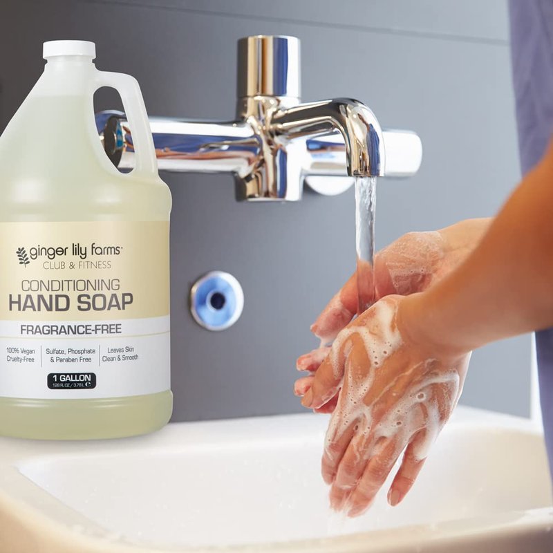 Ginger Lily Farms Liquid Hand Soap Refill - 100% Vegan & Cruelty-Free | Fragrance-Free, 1 Gallon (Pack of 3)