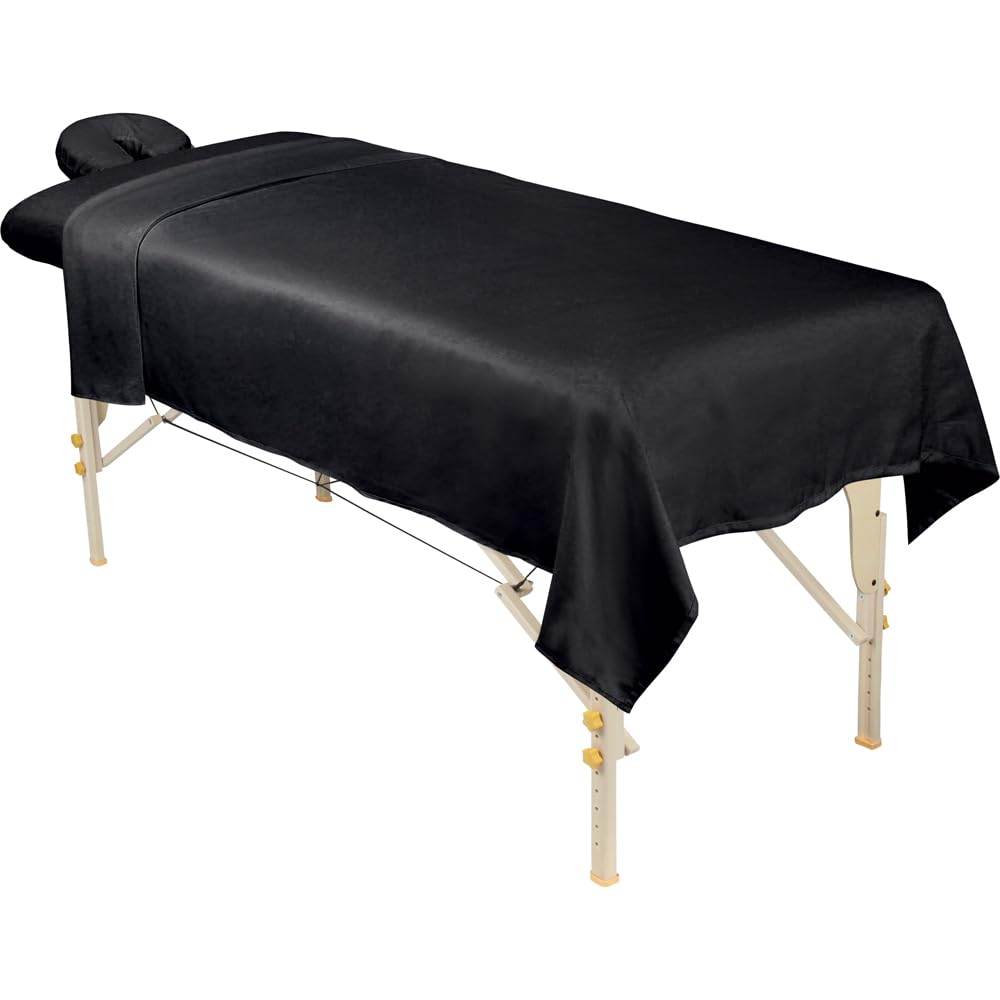 ForPro Premium Designer Flannel 3-Piece Massage Sheet Set for Massage Tables, Includes Massage Flat Sheet, Fitted Sheet and Fitted Face Rest Cover