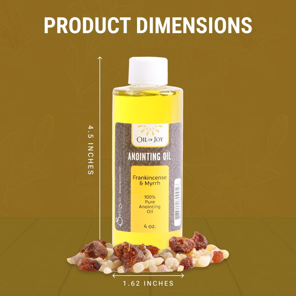 Anointing Oil – Frankincense & Myrrh – Refill – 4oz for Church Earthy, Woodsy Scents for Prayer, Blessings, Healing. 1 oz. Plastic Bottle, Secure Lids
