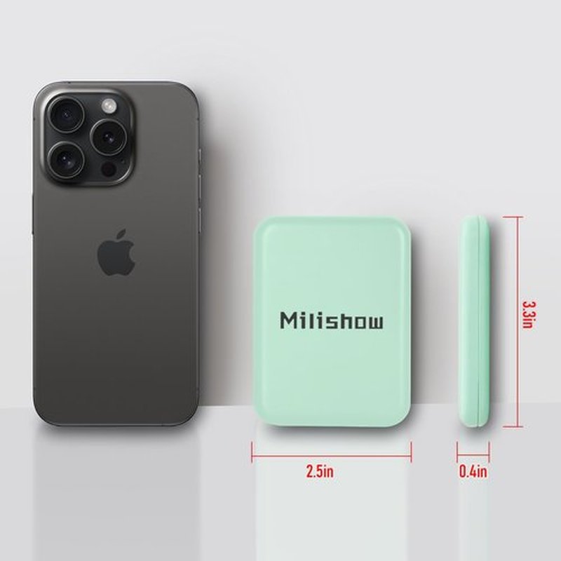 Milishow Compact Mirror, 1x/3x Magnifying LED Pocket Mirror, Small Lighted Travel Makeup Mirror for Purse, Handbag, Folding, Handheld, 2-Sided Mini Mirror with Lights for Women (Cyan 1pack)