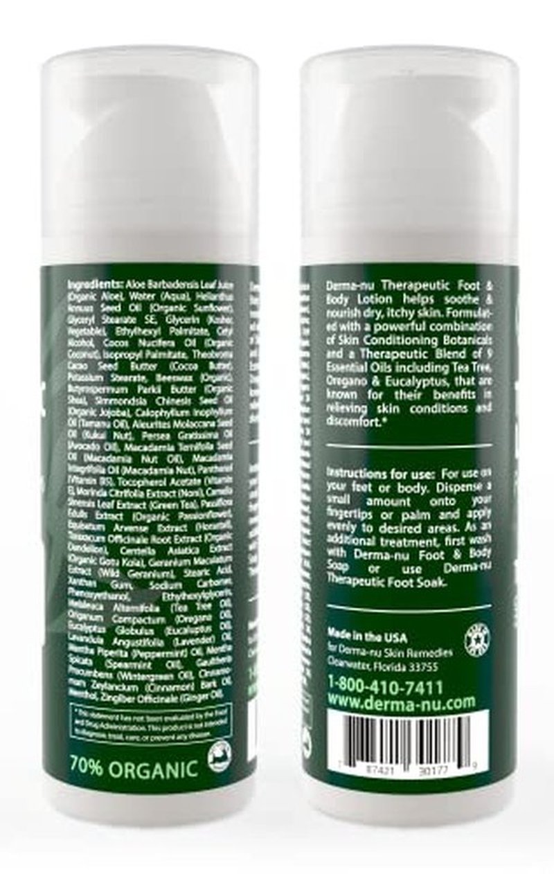 Foot Lotion with Tea Tree Essential Oil for Jock Itch, Athletes Foot, and Dry Cracked Feet Treatment - Athletes Foot Cream with Tea Tree Oil for Toenail - Foot Cream for Dry Cracked Heels