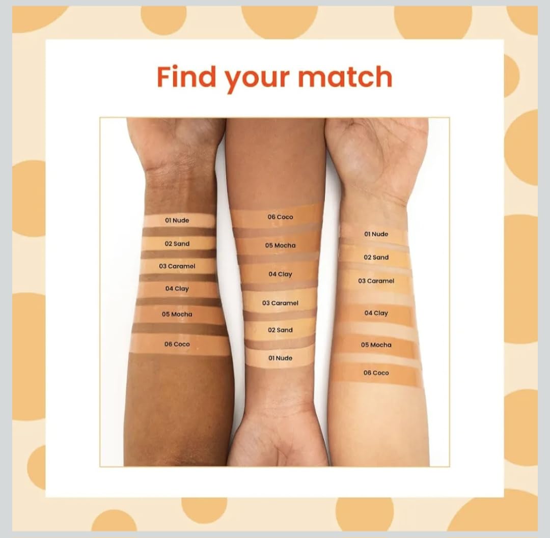 Fox..tale Perfect Match Tinted Fluid Sunscreen SPF 50 PA++++, Clay Shade with Niacinamide and Vitamin E, UVA/UVB Protection, Blurs Pores, Evens Tone, Non-Oily Glow, All Skin Types, 1.69 oz