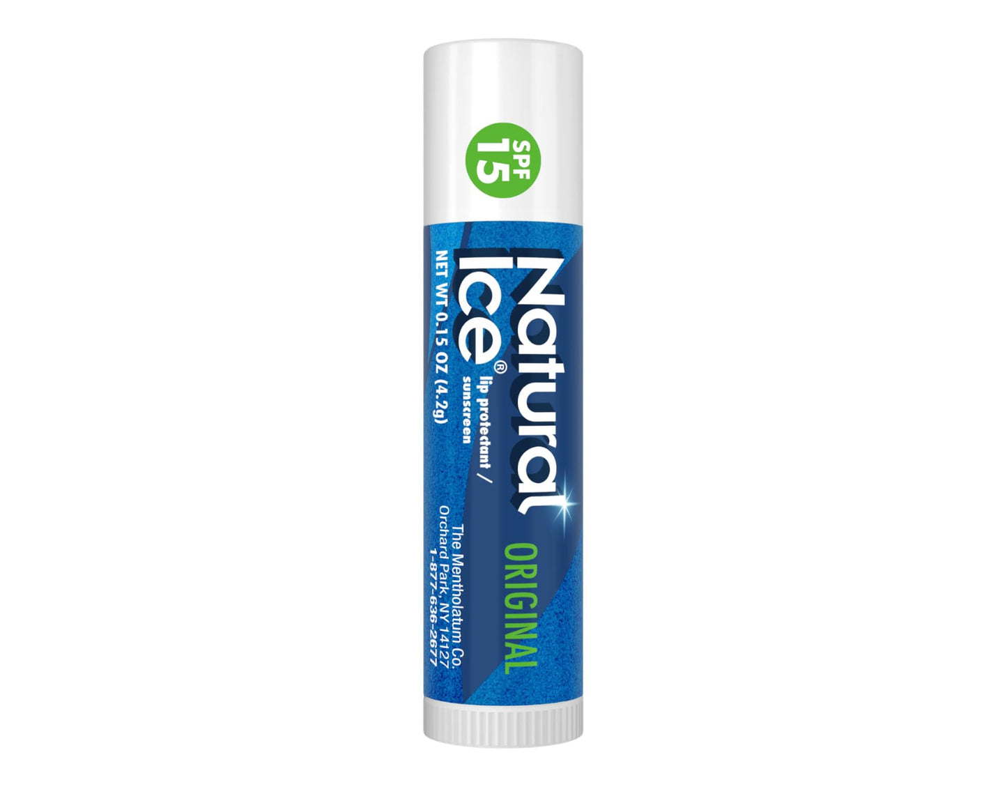 Mentholatum Natural Ice Medicated Lip Protectant SPF 15, Mentholatum 0.16-Ounce Tubes (Pack of 12)