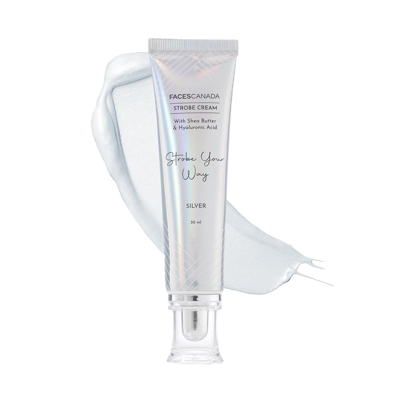 Strobe Cream - Silver | Hydrating Illuminator with Shea Butter & Hyaluronic Acid | 1.01 Fl Oz (30ml)
