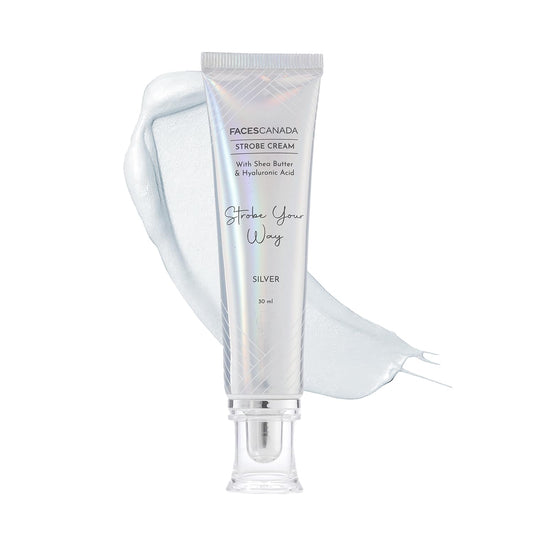 Strobe Cream - Silver | Hydrating Illuminator with Shea Butter & Hyaluronic Acid | 1.01 Fl Oz (30ml)
