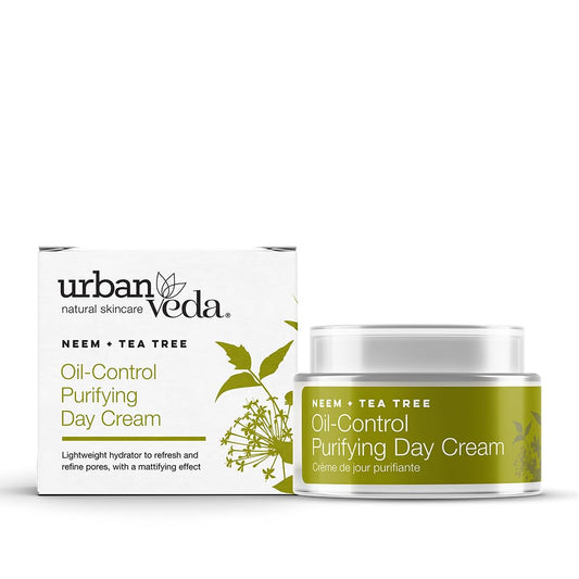 Urban Veda Acne Moisturizer - Natural Pore Minimizer with Witch Hazel | 1.7 Fl Oz | Vegan Face Cream for Oily Skin