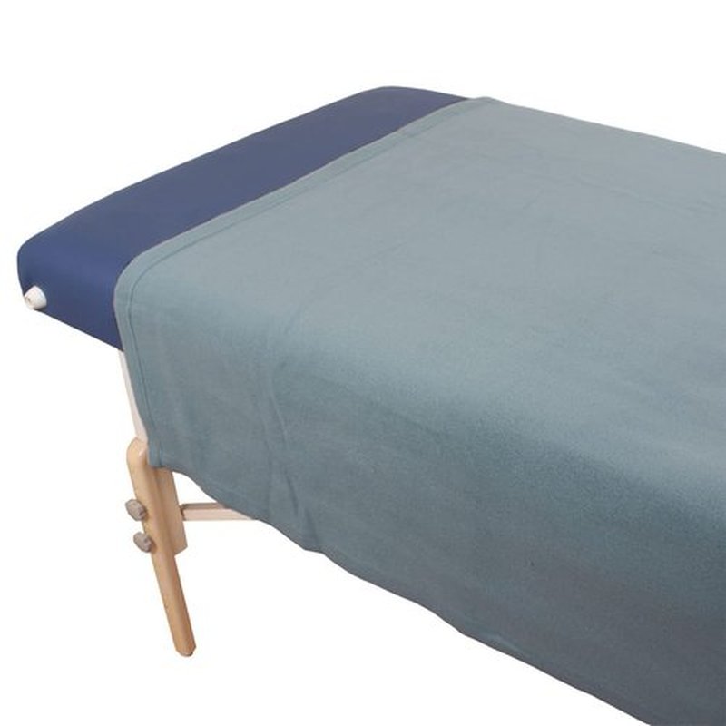 Body Linen's Gentility™ Polar Fleece Massage Table Blanket, Warm, Cozy and Plush Spa Blankets. Create that Perfect Atmosphere. 54 x 80 inches, 100% Polyester - Bluish Grey