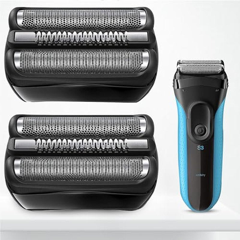 21B-Series 3 Replacement Heads Compatible with Braun Series 3 Electric Shaver for Braun S3 Foil Shaver fit for Electeic Razor 5409,3040s,300s,310s,320s,3050cc,3090cc,3010s,3030s
