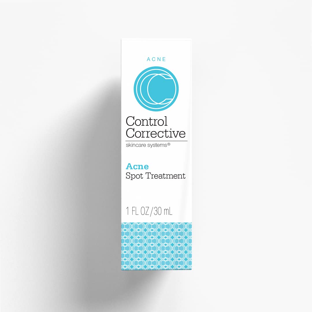 CONTROL CORRECTIVE Acne Spot Treatment Gel – 2% Salicylic Acid Formula for Breakouts & Blemishes – With Witch Hazel, Aloe & Panthenol – 1 oz Clear Skin Serum