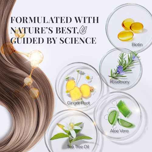 Biotin & Rosemary Shampoo for Hair Growth: Hair Loss Shampoo for Thinning Hair Infused with Nutrient Rich Ingredients for Hair thickening Sulfate Free 10 fl oz