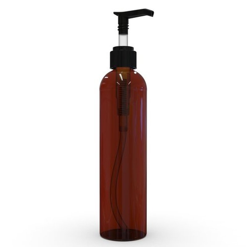BRIGHTFROM Lotion Pump Bottles, Empty 8 OZ, BPA-Free Refillable Plastic Containers, Amber with Black Dispenser for - Soap, Shampoo, Lotions, Liquid Body Soap, Creams and Massage Oil (3 PACK)