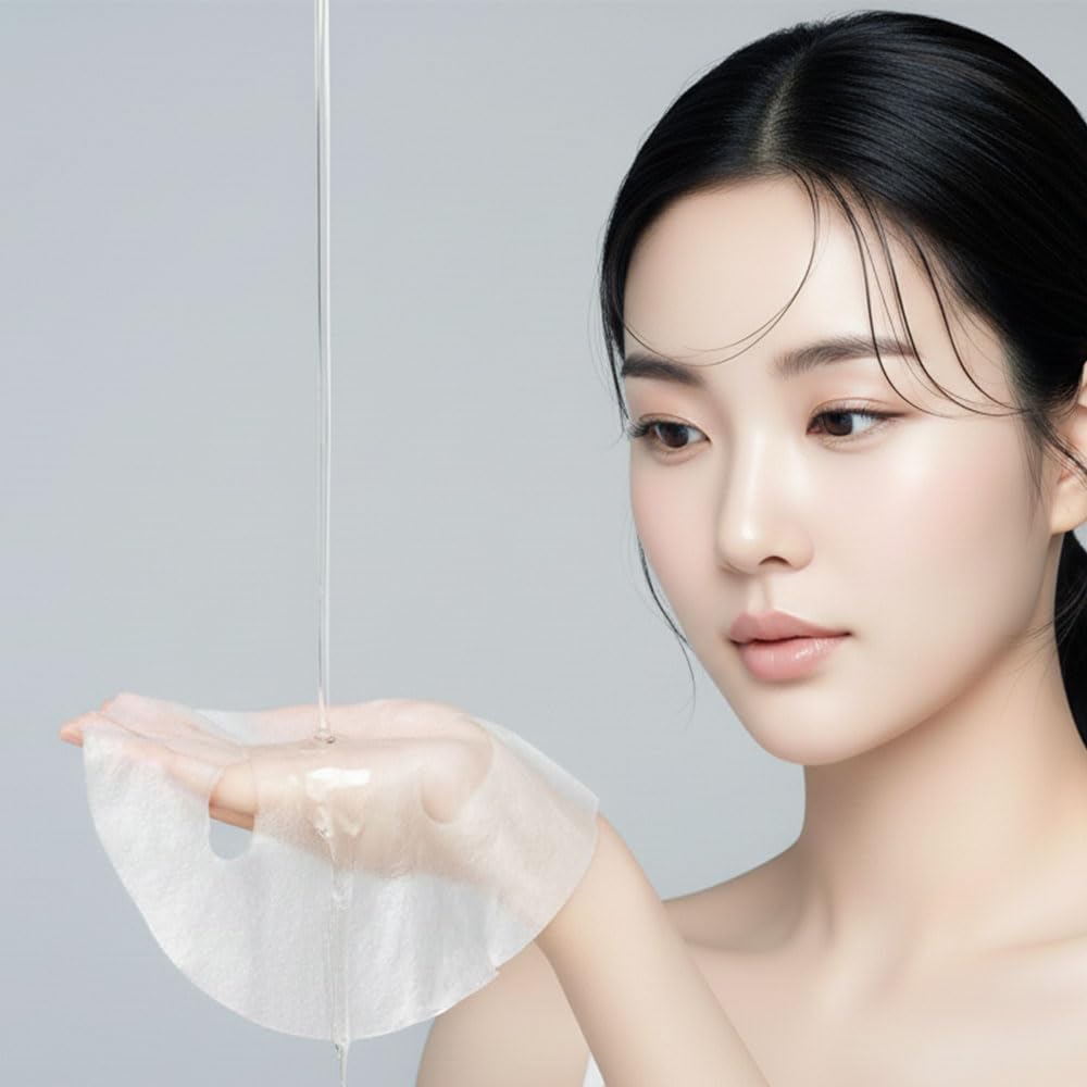 Edally EX Rejuvenating Luxury Aqua Mask - Premium K-Beauty Hyaluronic Acid Facial Sheet Mask for Dry Skin - Deep Hydration, Plumping & Soothing Care - [10 Sheets/Box]