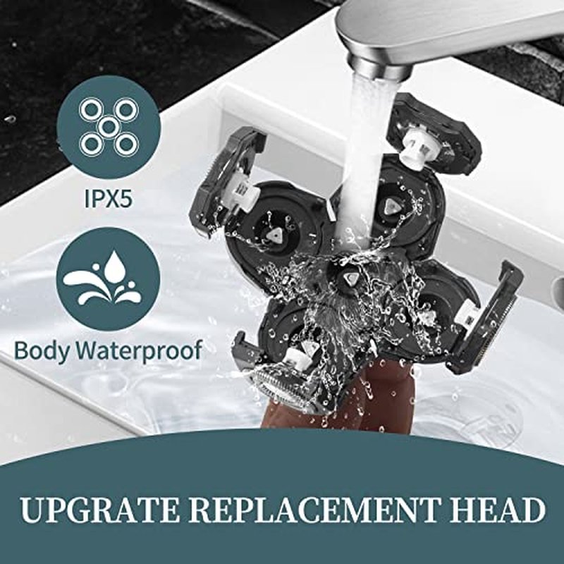 Vsmooth Electric Shaver Replacement Head - Shavers for Bald Men Replaceable Head - Waterproof Blades for Men Replacement Shaving Heads - Wet & Dry Electric Razor Floating Replacement Blade Head