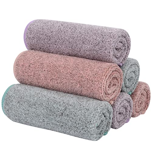 SINLAND Microfiber Face Towels Ultra Soft Facial Washcloths Face Cloth for Bath 12Inch x 12Inch 6 Pack