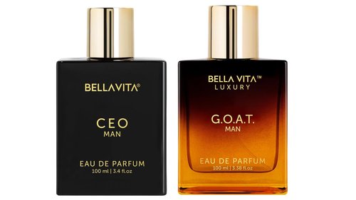 BellaVita Luxury CEO Man & G.O.A.T. Eau De Parfum Combo for Men | Long-Lasting Fragrances with Citrus, Lavender, Patchouli & Agarwood | Vegan & Cruelty-Free | Gift Set for Men