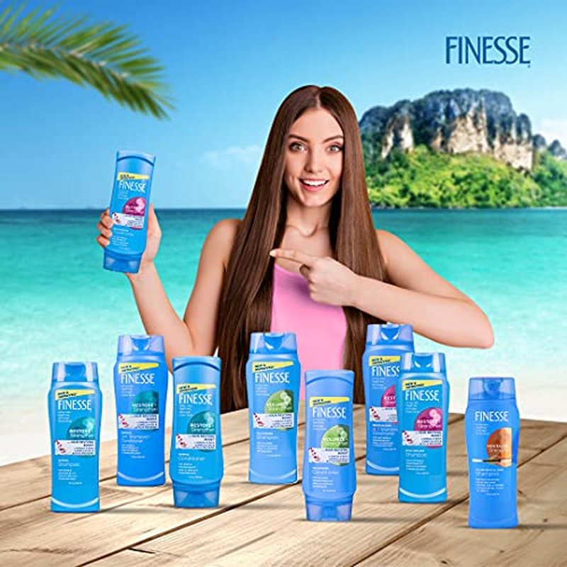 FINESSE Restore + Strengthen Moisturizing Conditioner, 24 oz, Moisturize & Repair Dry or Damaged Hair for Soft, Healthy Looking Hair (Pack of 2)