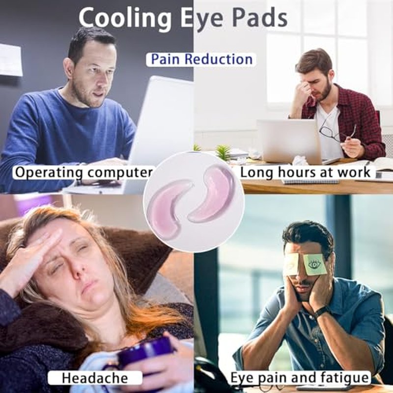 Eye Pad, Gel Eye Pad, Cooling Eye Pads, Gel Eye Mask,Gel Ice Pack, Cooling Ice Eye Masks, Hot Cold Eye Mask, Eye Ice Pack, Gel Eye Mask for Puffy Eyes, Migraine (6)
