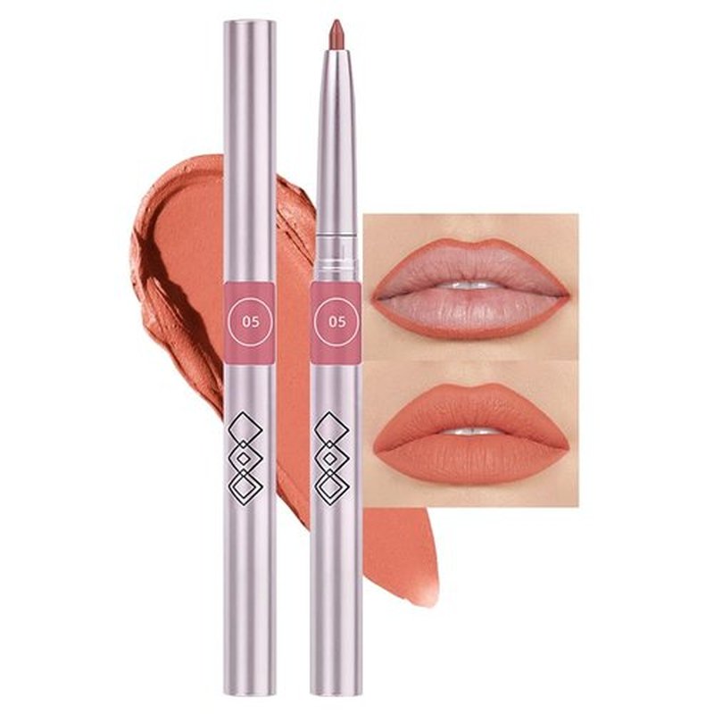 lip liner pencils, Modern Classic Lip Liner, Lip Liner Pigmented Vegan Matte, Lasting Finish Lip Liner, Luxurious Creamy Long Lasting Lip Liner, Prevents Feathering and Fading (05#Grapefruit Red, 1)
