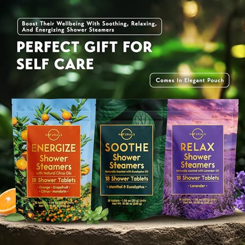 Shower Steamers Aromatherapy - Birthday Gifts for Women - Shower Bombs Aromatherapy, Spa Day Essentials, Relaxation Spa Gifts - Self Care Unique Gifts for Women and Men (Citrus 8 Count)