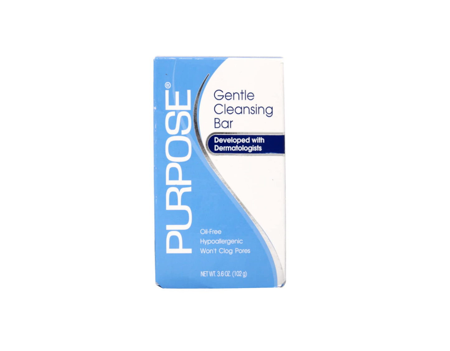 PURPOSE Gentle Cleansing Bar, Developed with Dermatologists for All Skin Types, For Sensitive & Dry Skin, Oil-free, Hypoallergenic, Sulfate-Free, 3.6 oz Bar (Pack of 2)