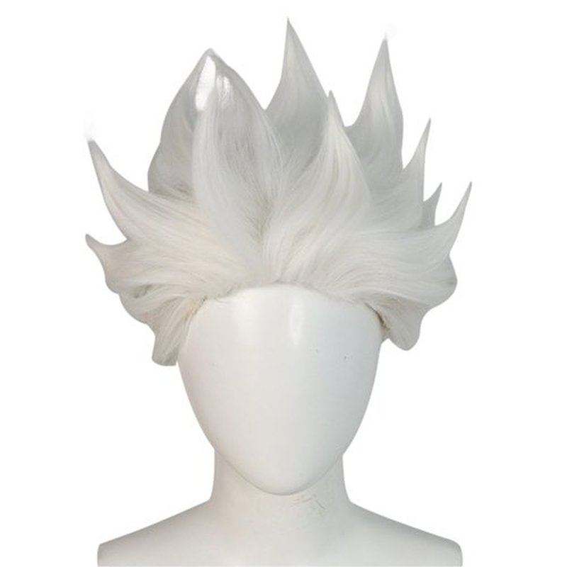 Soyusunny Spiky Cosplay Wigs Halloween Party Costume for Women Men (White)