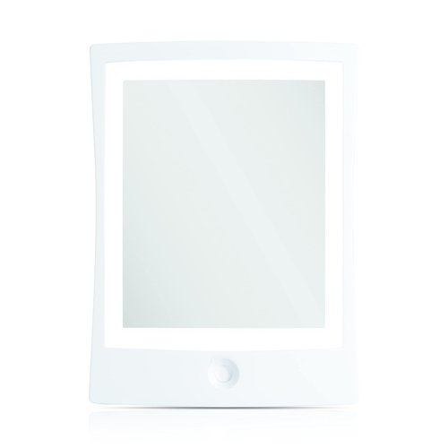 Zadro Rechargeable Led Lighted Fogless Shower Shaving Mirror, White, 1 Count (ZWTAR20W)