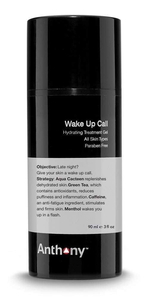 Anthony Wake Up Call Face Moisturizer - Anti-Puffiness Formula with Caffeine, Menthol & Green Tea | 3 Fl Oz