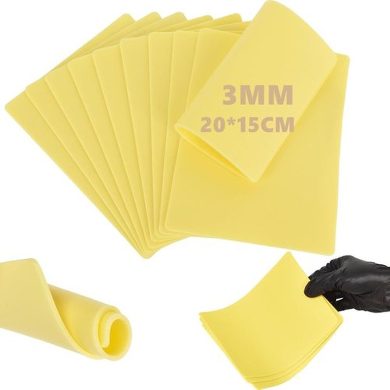 Blank Tattoo Practice Skin, 10pcs 3mm Practice Skin Tattoo Skin Practice Sheet Tattoo for Beginners and Experienced Artists Tattoo Supplies(Silicone Type)…