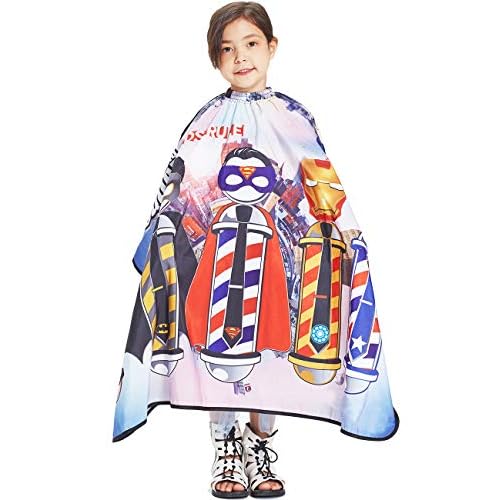 Kids Barber Cape Hair Cutting Hairdressing Salon Styling Cloth Apron Cover Gown for Children Boys Girls Toddler