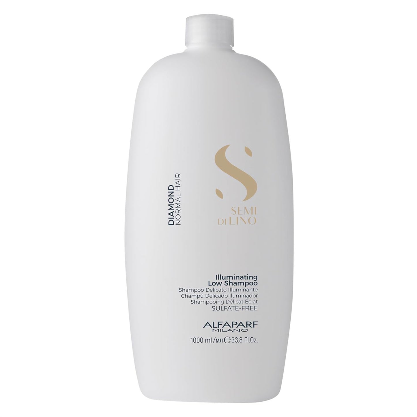 Alfaparf Milano Semi Di Lino Diamond Shine Illuminating Sulfate Free Shampoo - Adds Gloss and Shine - Paraben and Paraffin Free - Safe on Color Treated Hair - Professional Salon Quality