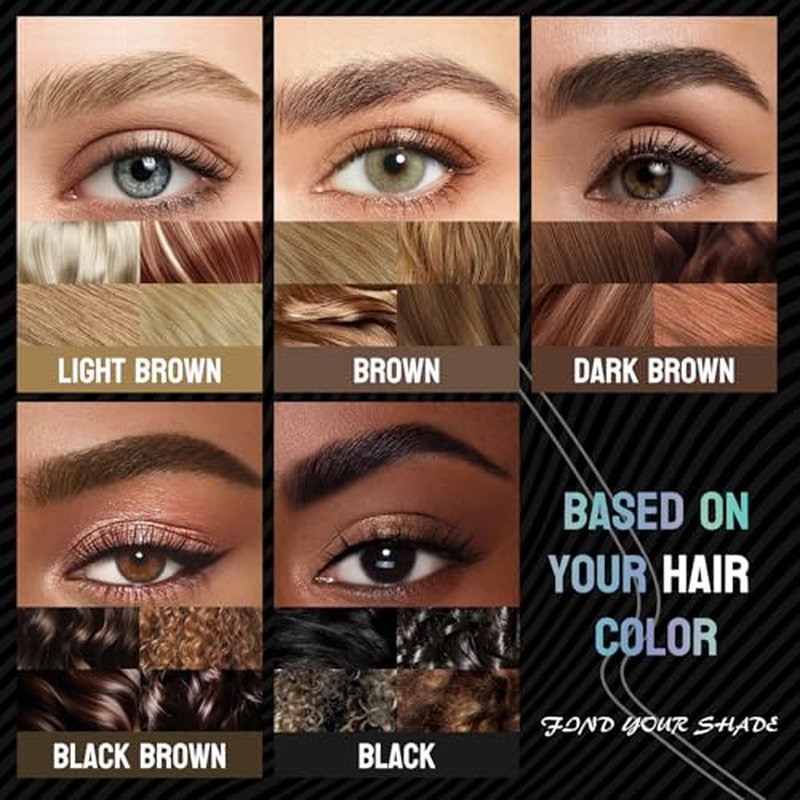 Eyebrow Pen - Eyebrow Pencil, Brow Pencil 2-in-1 Dual-Ended Microblading Eyebrow Pen with Micro-Fork-Tip and Precise Brush-Tip Create Natural Hair-Like Brows, Last All-Day, Brown
