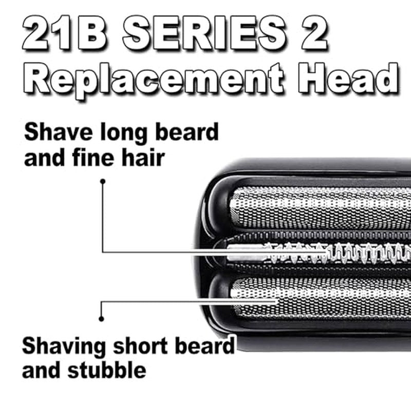 Series 2 21B Electric Replacement Shaver Head Accessories blade Compatible with Braun Series 2 Foil Shaver Replacement Heads 21b 3010s, 3040s,5409,etc for Braun Part 21b