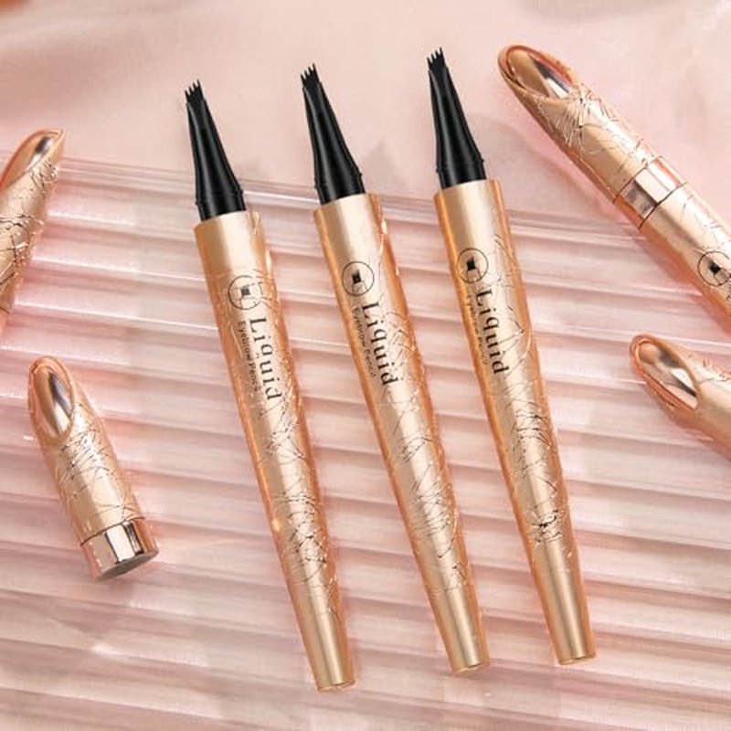 2 Pcs 2024 New Magic Eyebrow Pencil: 3D Waterproof Eyebrow Pen for Long-Lasting Wear, Delicate Microblading Eyebrow Pencil for Fine Natural Strokes (Dark coffee)